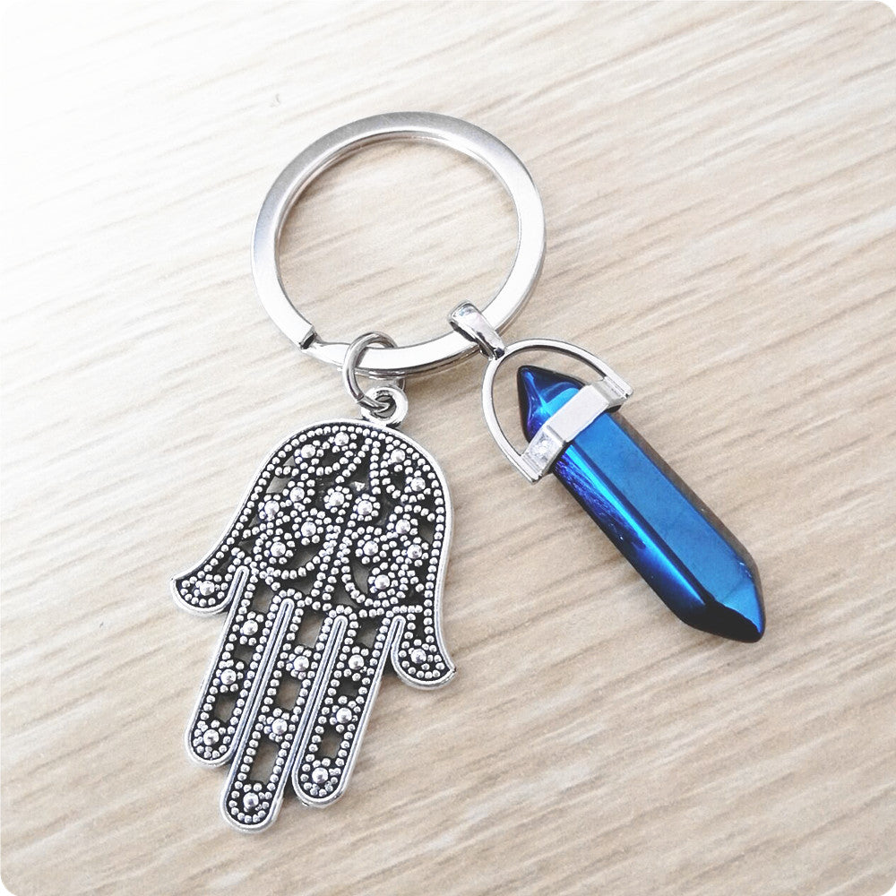 Belifi Inspiring Hamsa Hand Keychain