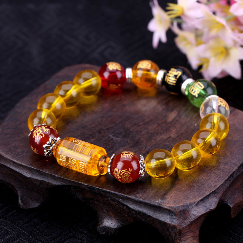 Citrine the God of Wealth Bracelet & The 5 Element Crystals-Belifi