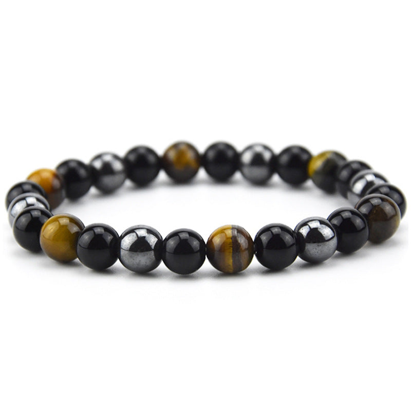 Triple Protection Bracelet - Tiger’s Eye, Obsidian, Hematite