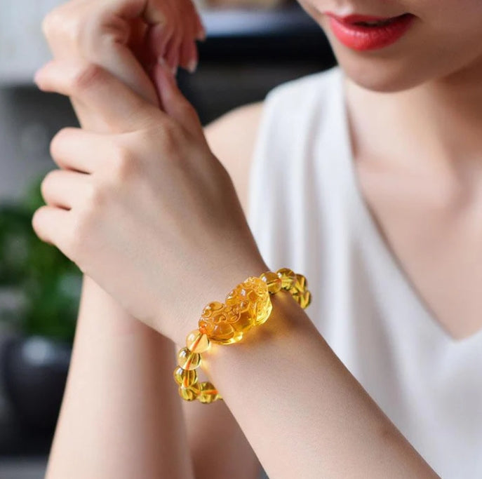 Citrine Pixiu Bracelet - Attract Wealth