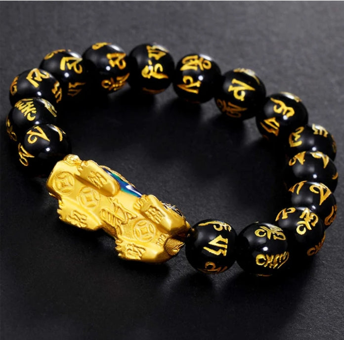 Color-Changing Pixiu Obsidian Wealth Bracelet