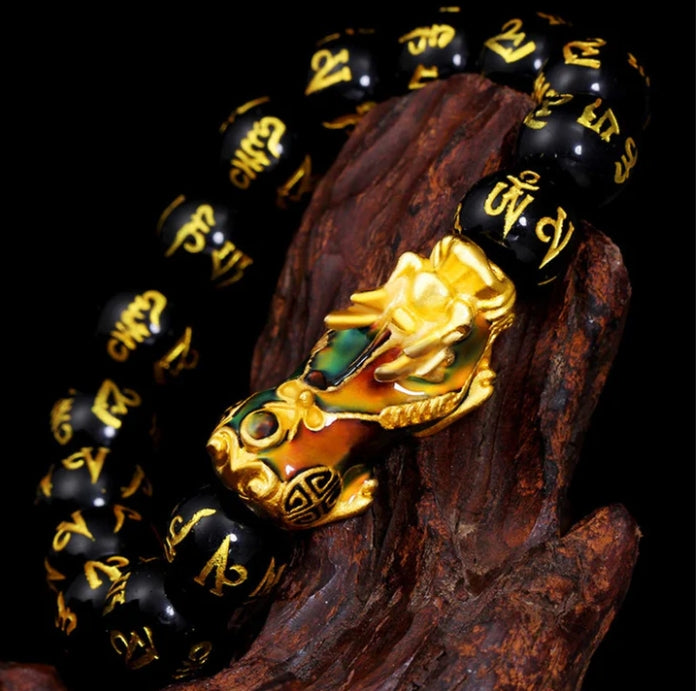 Color-Changing Pixiu Obsidian Wealth Bracelet