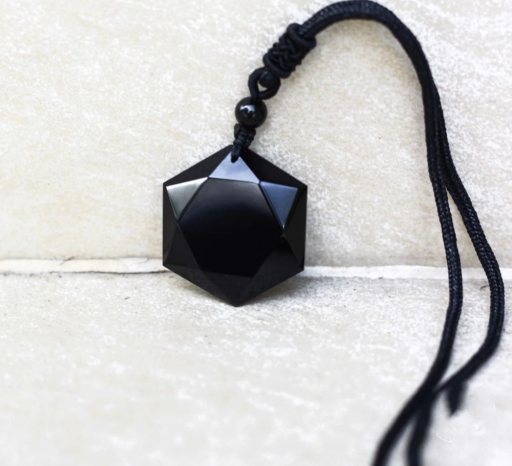 Black Obsidian Talisman - Necklace for Protection-Belifi