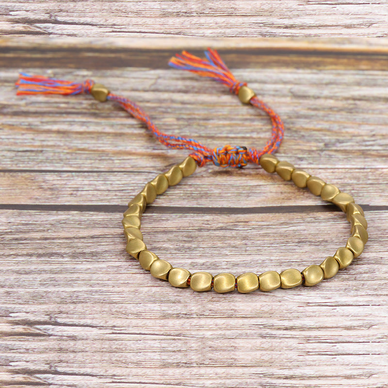 Belifi-Tibetan Copper Beads Bracelet Handmade - For Healing, Strength & Protection