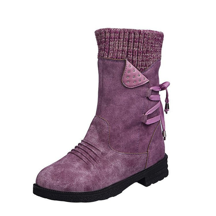 Belifi Winter Women's Warm and Comfortable Cotton Boots