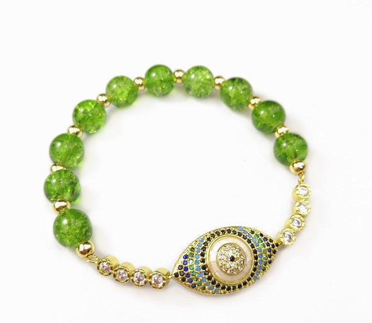 Peridot Style Evil Eye Bracelet