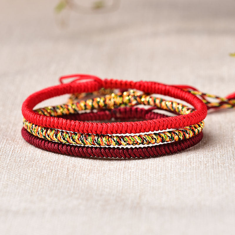 Tibetan Buddhist Knot Lucky Rope Bracelet