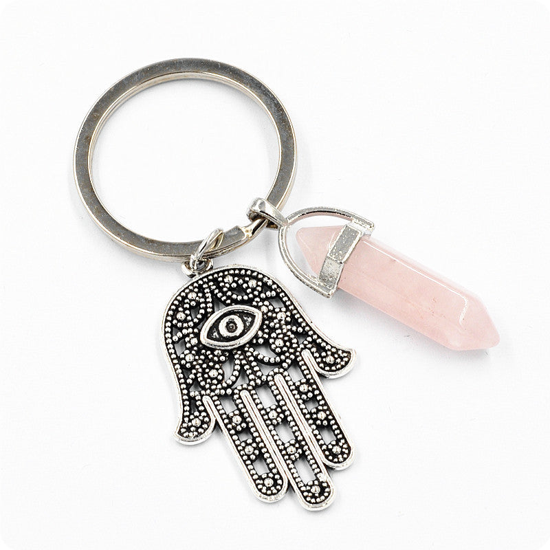 Belifi Inspiring Hamsa Hand Keychain