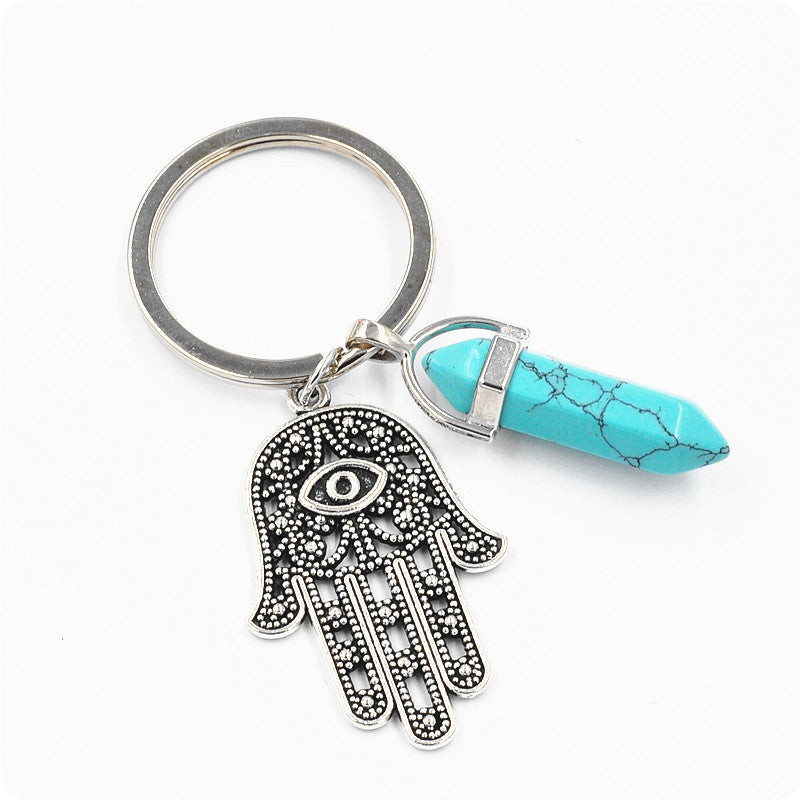 Belifi Inspiring Hamsa Hand Keychain