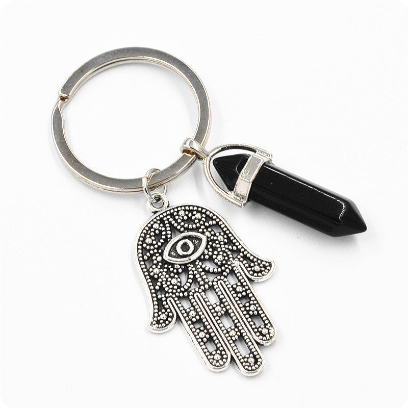 Belifi Inspiring Hamsa Hand Keychain