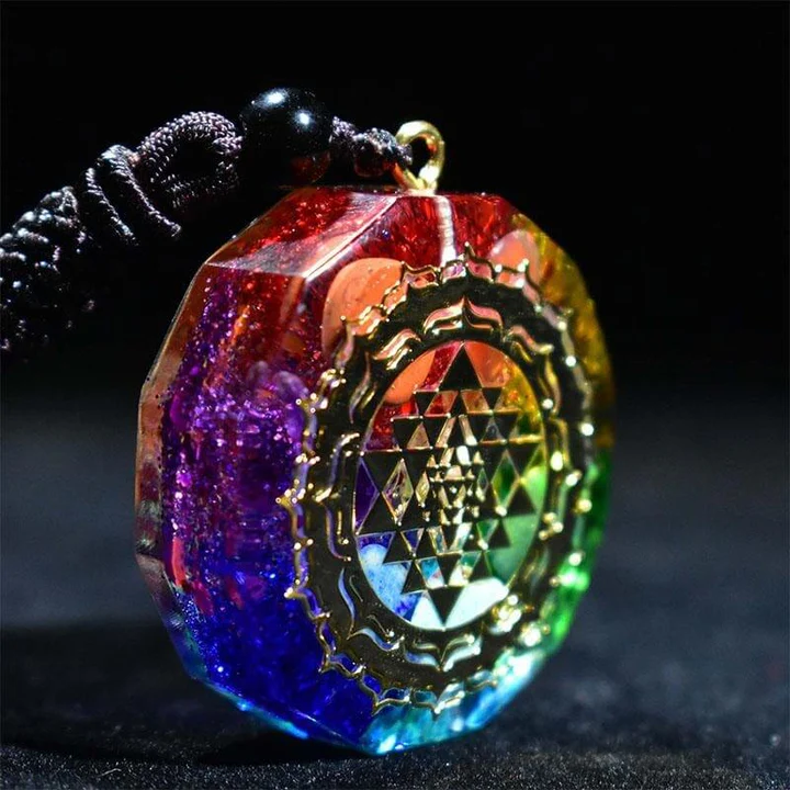 Chakra Orgonite Necklace - Balances Orgone Energy & EMF Protection-Belifi