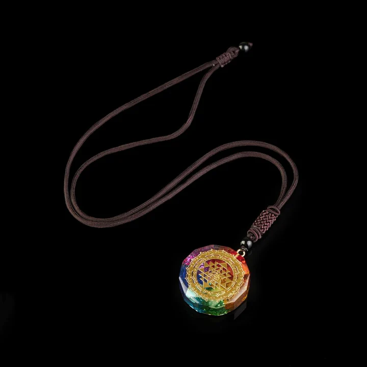 Belifi-Chakra Orgonite Necklace - Balances Orgone Energy & EMF Protection-1