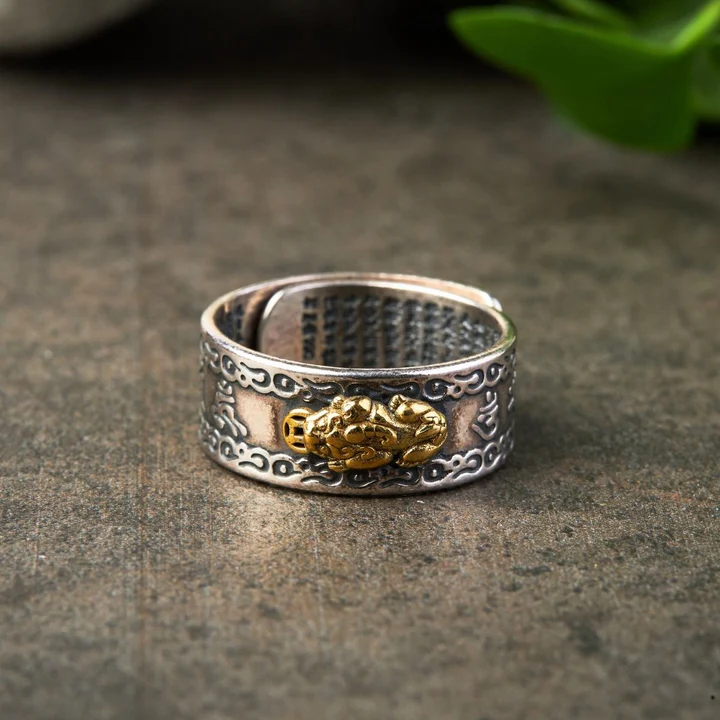 Feng Shui Pixiu Mantra Ring - Wealth & Protection-Belifi