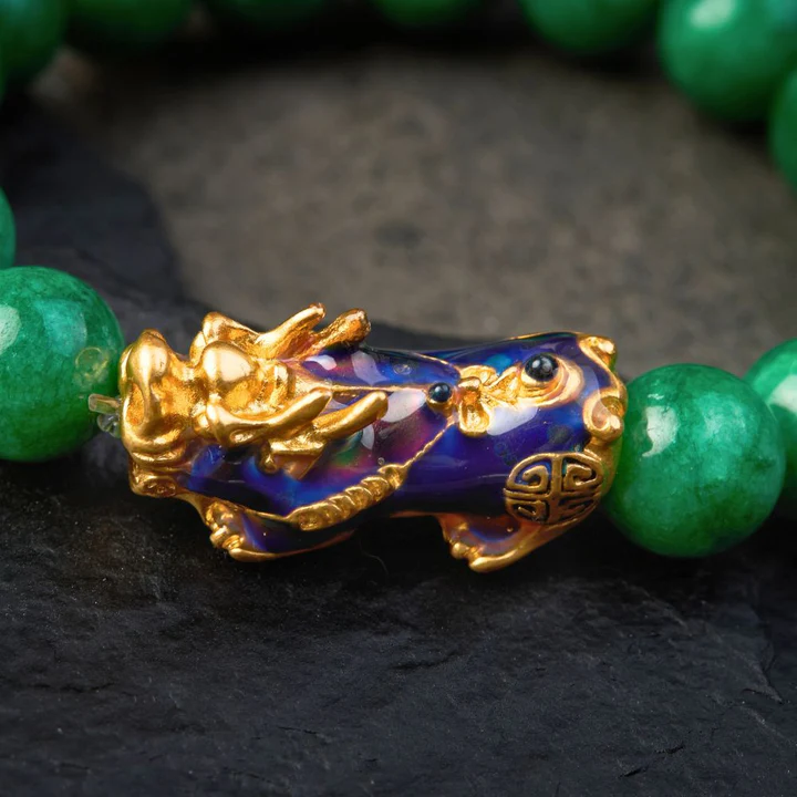 Green Jade Pixiu Bracelet - Abundance & Protection