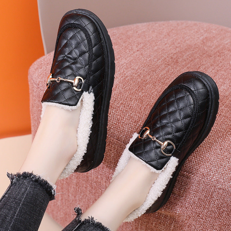 Belifi Women's Furry Loafers with Anti-slip Soft Soles