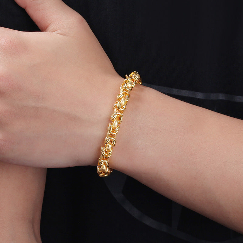 Double-Headed Golden Dragon Bracelet - Success & Fortune