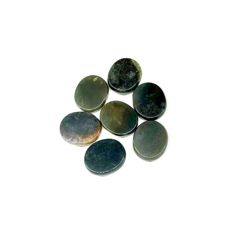 Green Hair Jasper Flat Palm Stone