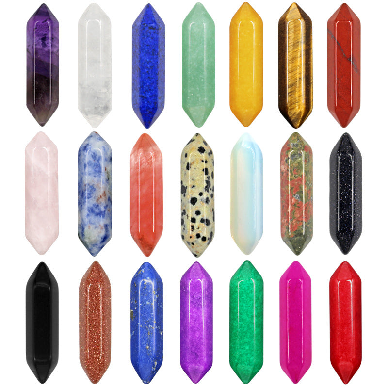 Crystal hexagonal column loose stone