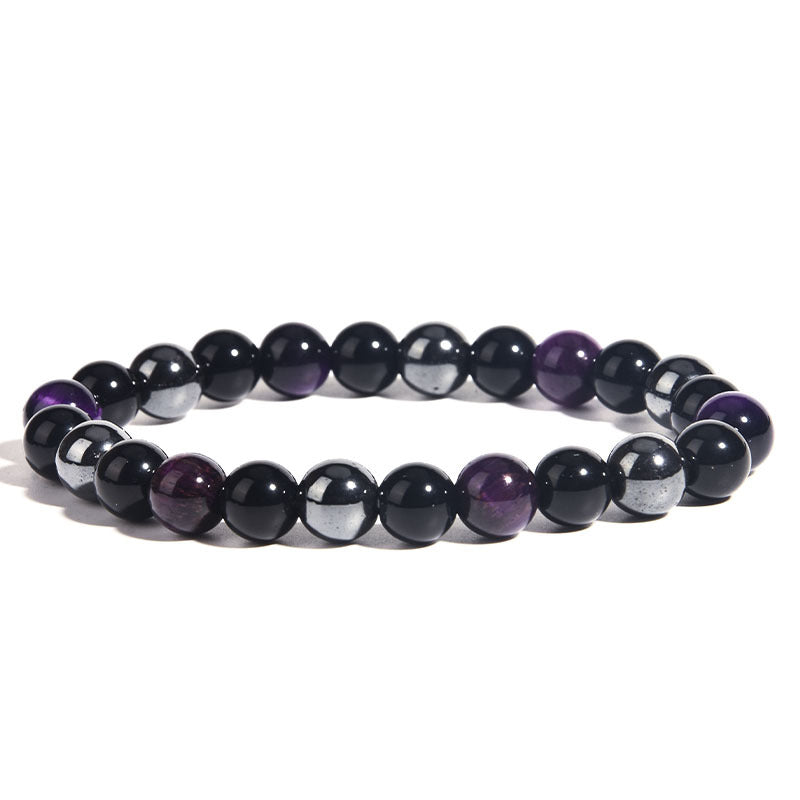 Belifi-Triple Protection Bracelet - Tiger’s Eye, Obsidian, Hematite