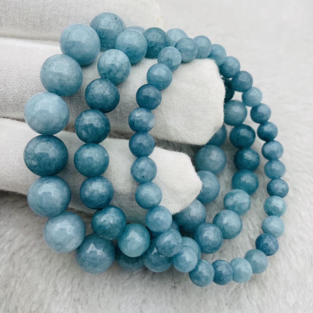 Blue Aquamarine Calming Bracelet - Grounding & Soothing