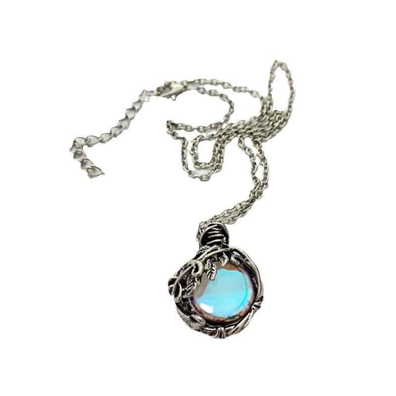 Wrapped moonstone necklace