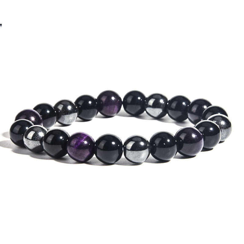 Belifi-Triple Protection Bracelet - Tiger’s Eye, Obsidian, Hematite