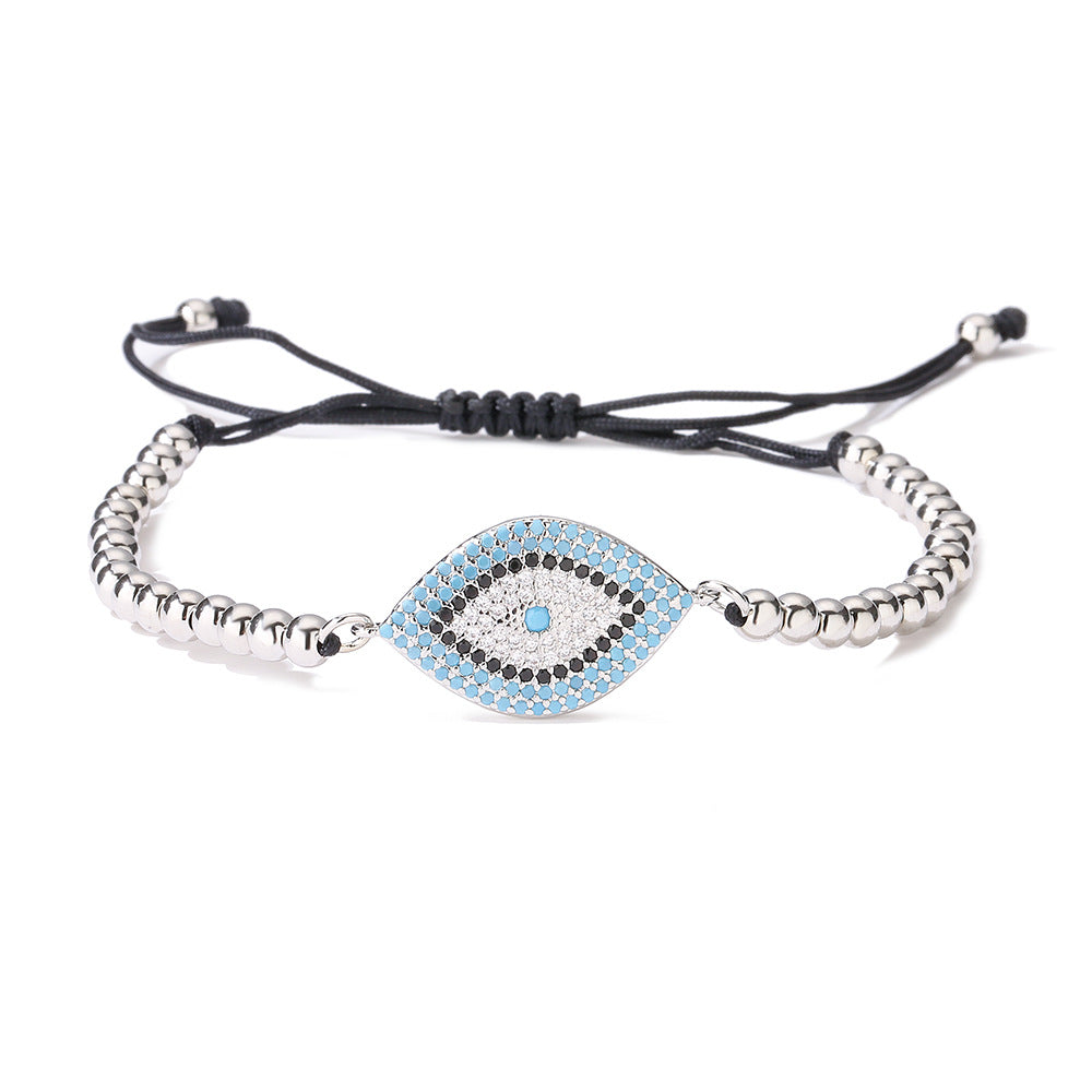 Bright Outlook Hematite Evil Eye Charm Bracelet