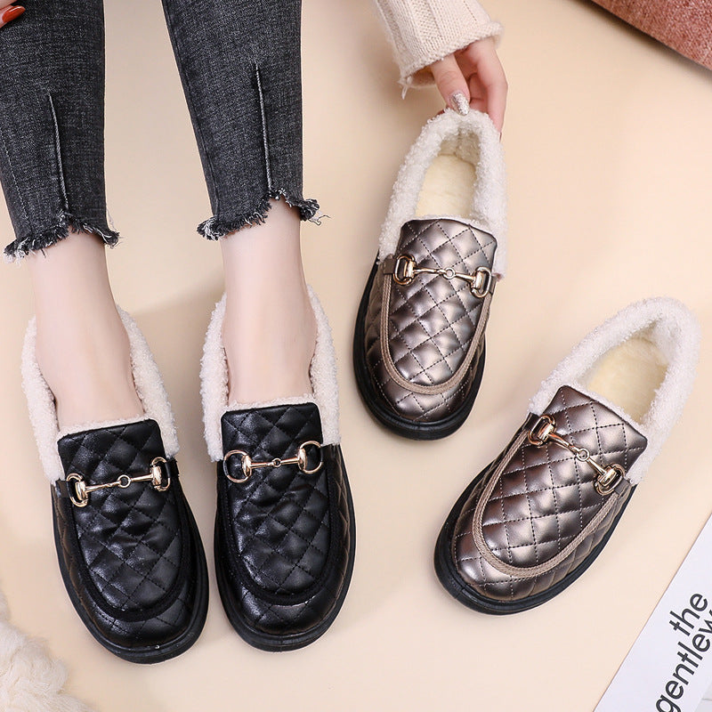 Belifi Women's Furry Loafers with Anti-slip Soft Soles