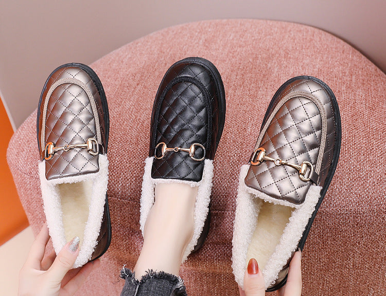 Belifi Women's Furry Loafers with Anti-slip Soft Soles