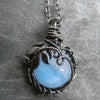 Wrapped moonstone necklace