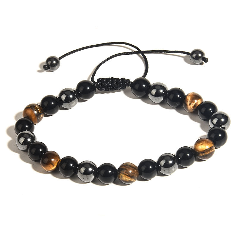 Triple Protection Bracelet - Tiger’s Eye, Obsidian, Hematite