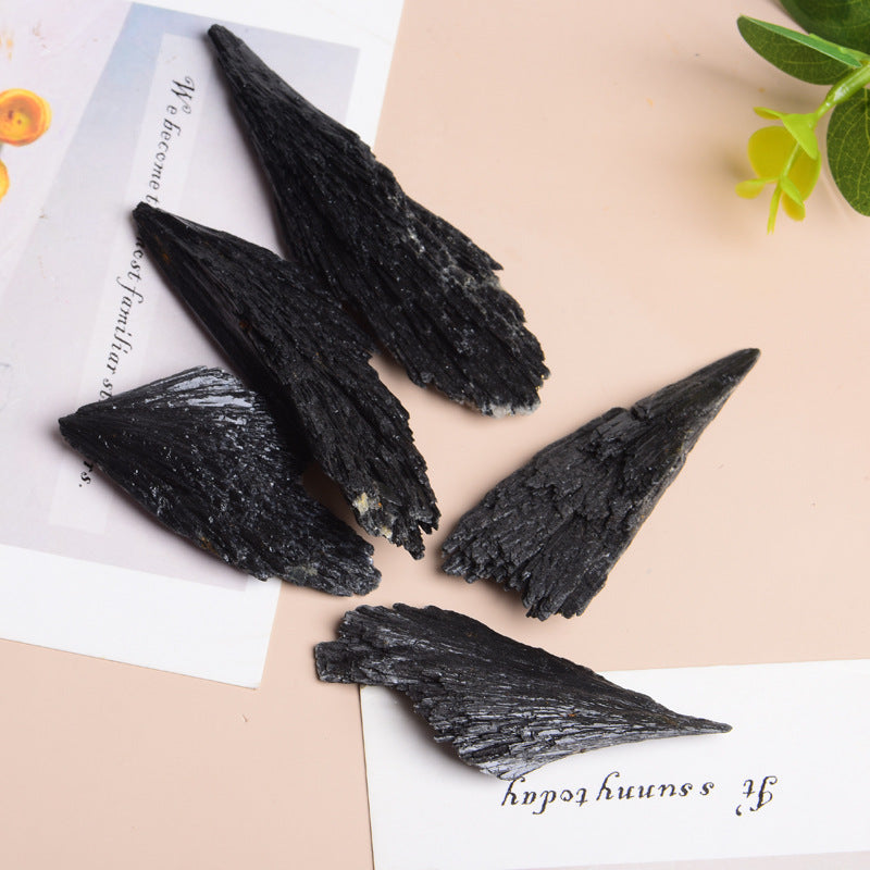 Black Kyanite Fan