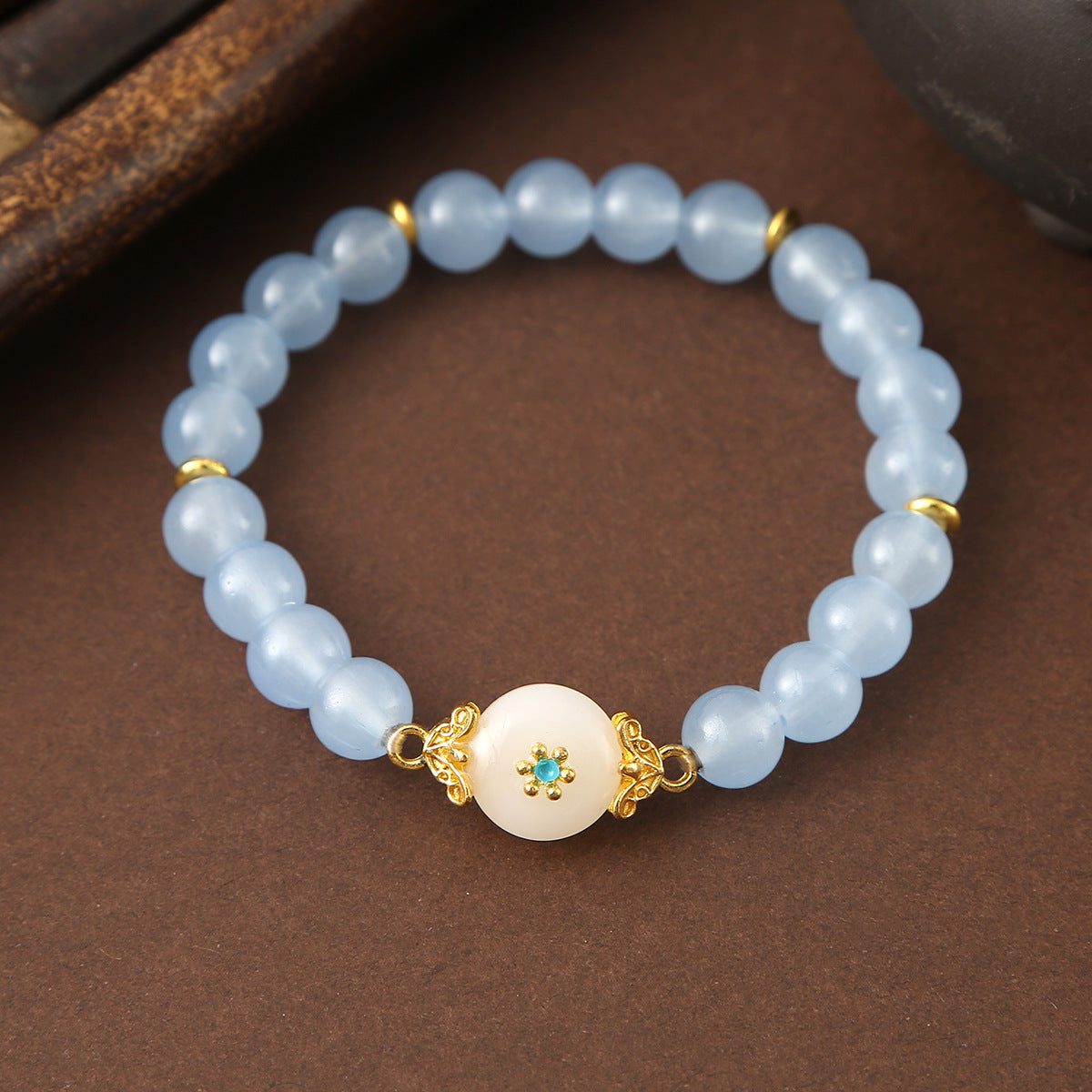 Defensive Trio Jade Stone Evil Eye Bracelet