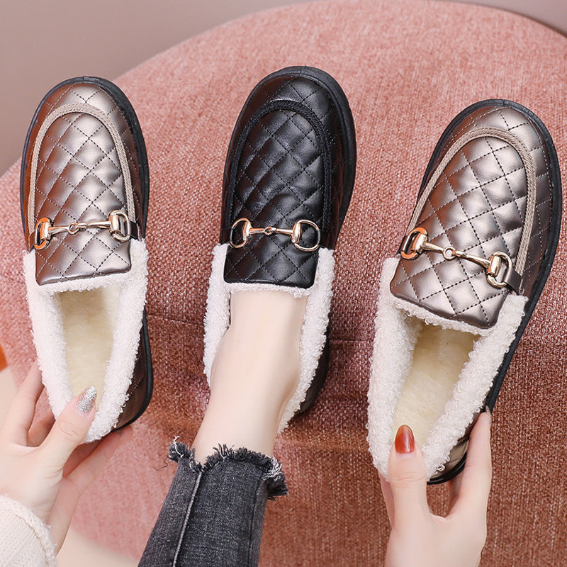 Belifi Women's Furry Loafers with Anti-slip Soft Soles