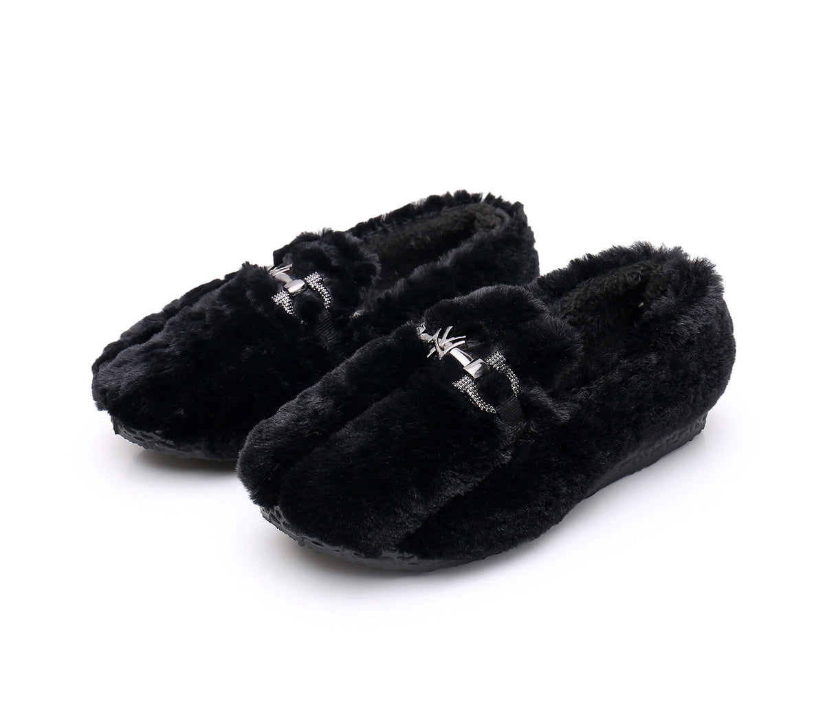 Belifi Winter Women's Fashionable Furry Casual Pea Shoes