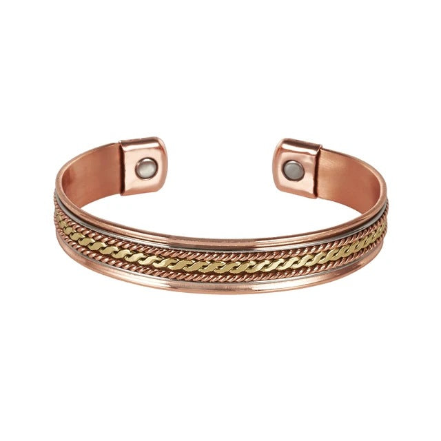 BRASS DIAMOND MAGNETIC COPPER BRACELET