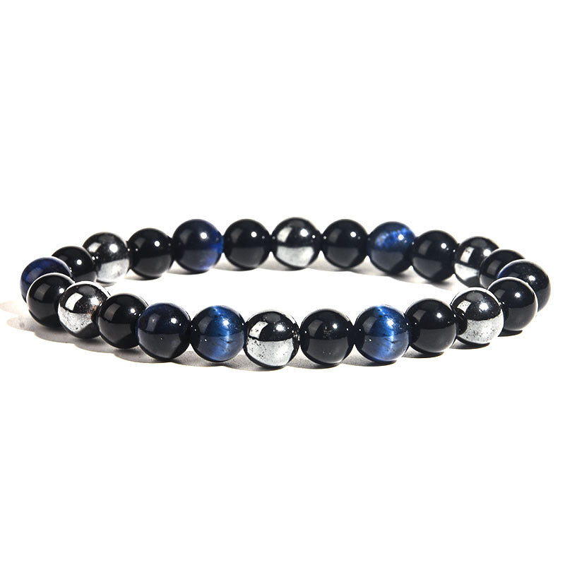 Belifi-Triple Protection Bracelet - Tiger’s Eye, Obsidian, Hematite