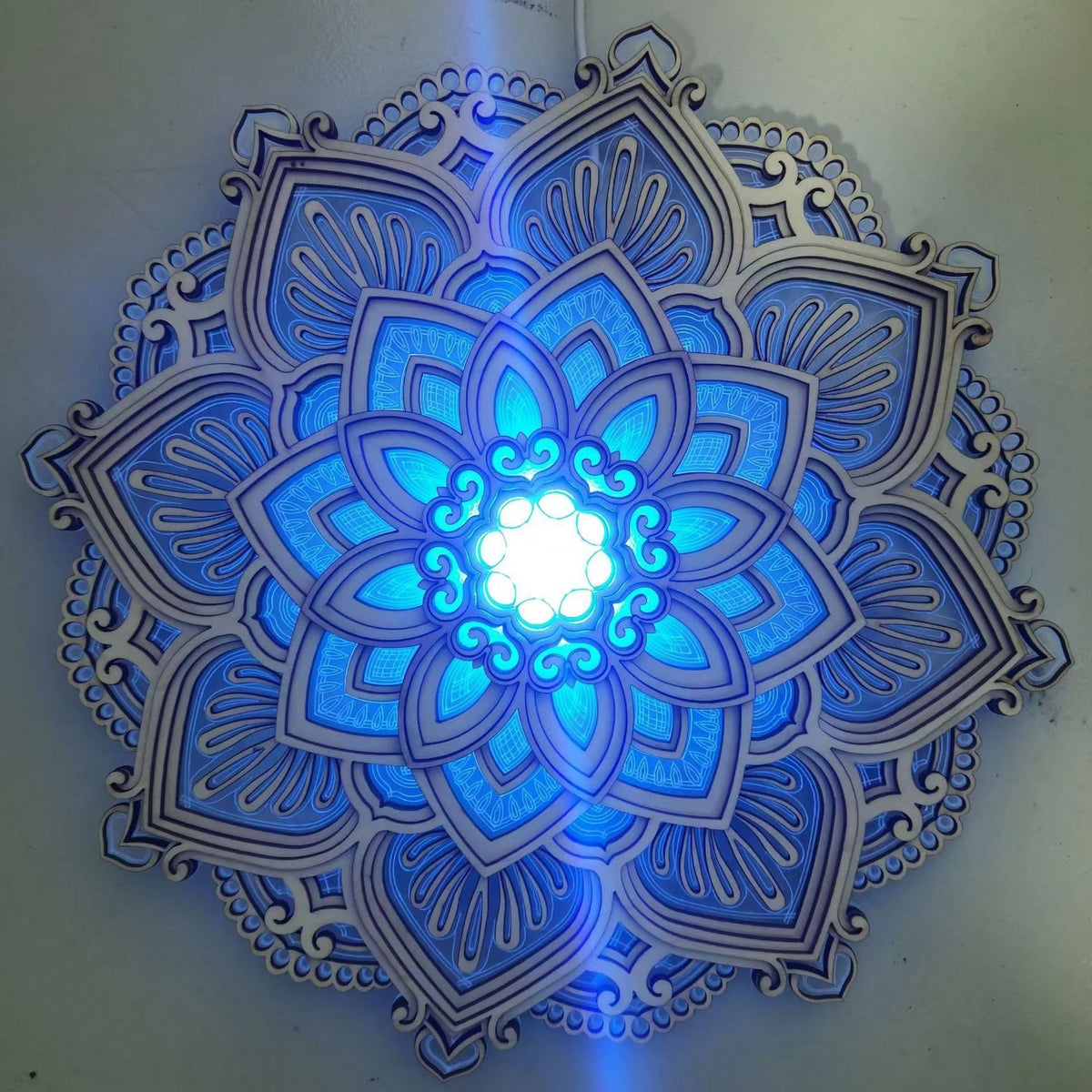 Belifi Lotus Flower Mandala Light Lamp