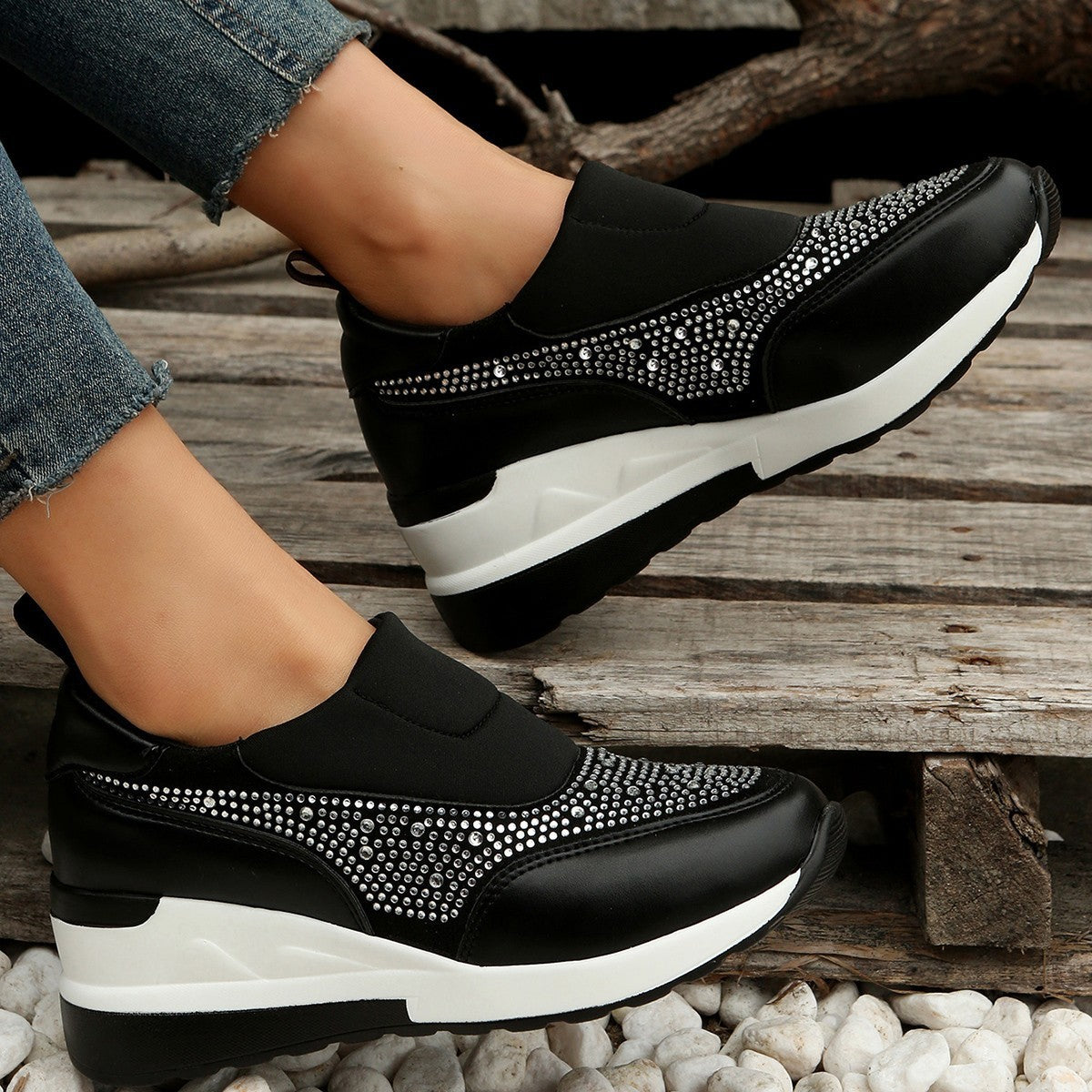 Belifi Autumn Women's Sequin Casual Sports Shoes