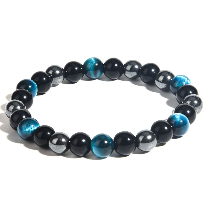 Triple Protection Bracelet - Tiger’s Eye, Obsidian, Hematite