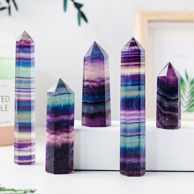 RAINBOW FLUORITE TOWER - AAA PREMIUM QUALITY