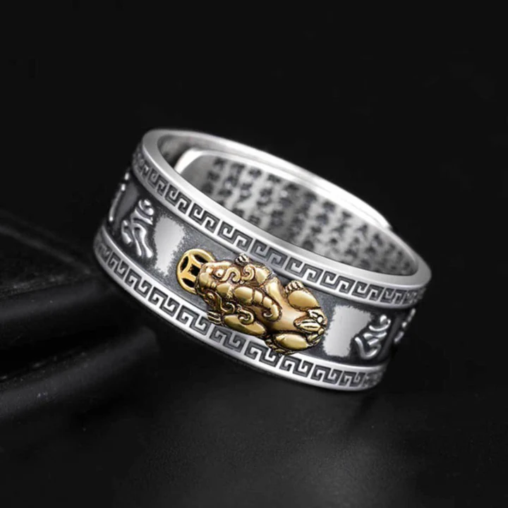 Feng Shui Pixiu Mantra Ring - Wealth & Protection-Belifi