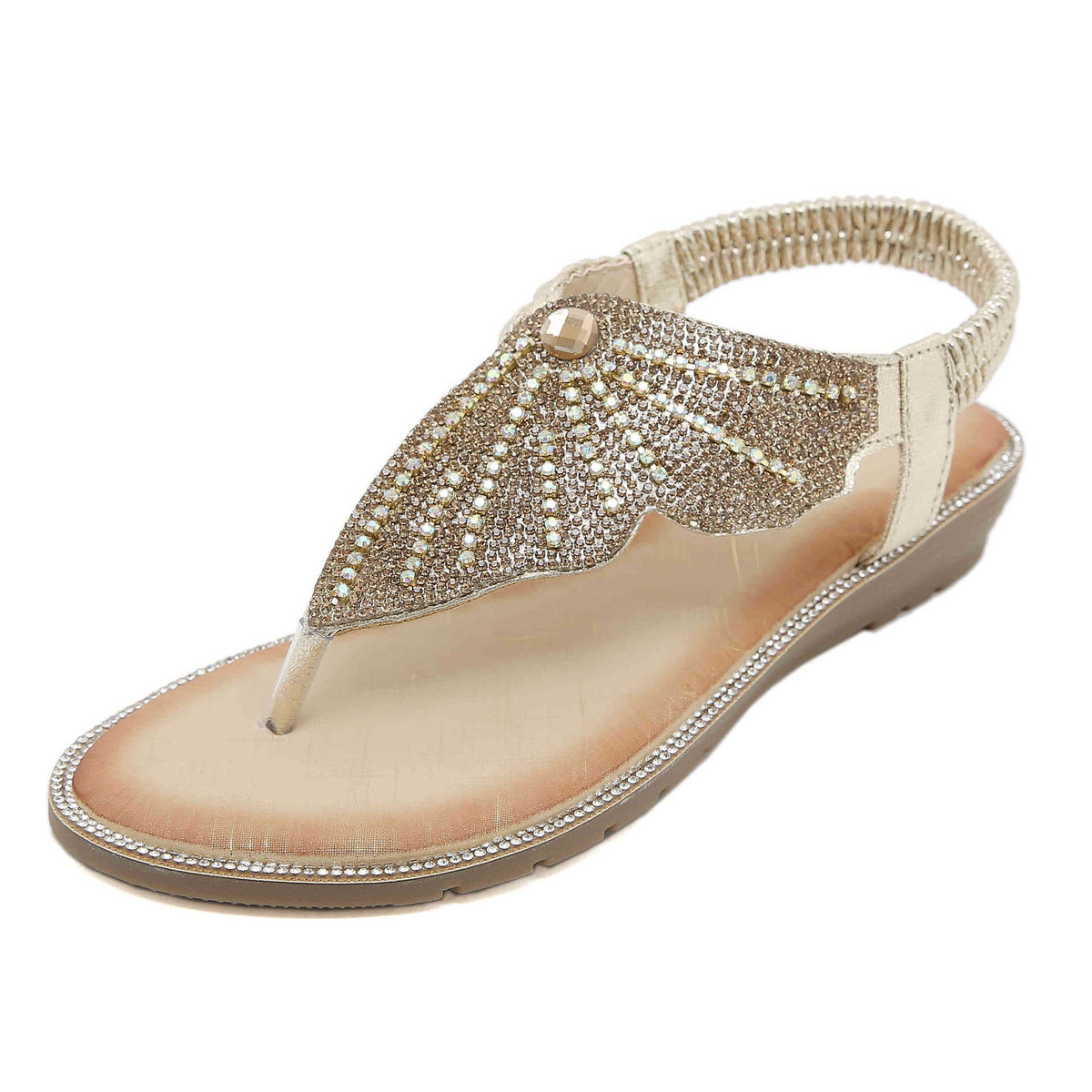 Belifi Rhinestone Comfortable Versatile Sandals